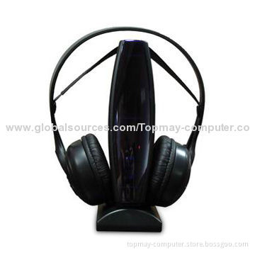 Wireless Computer Headphones with 1.5V DC Power Supply and Two x AAA Batteries